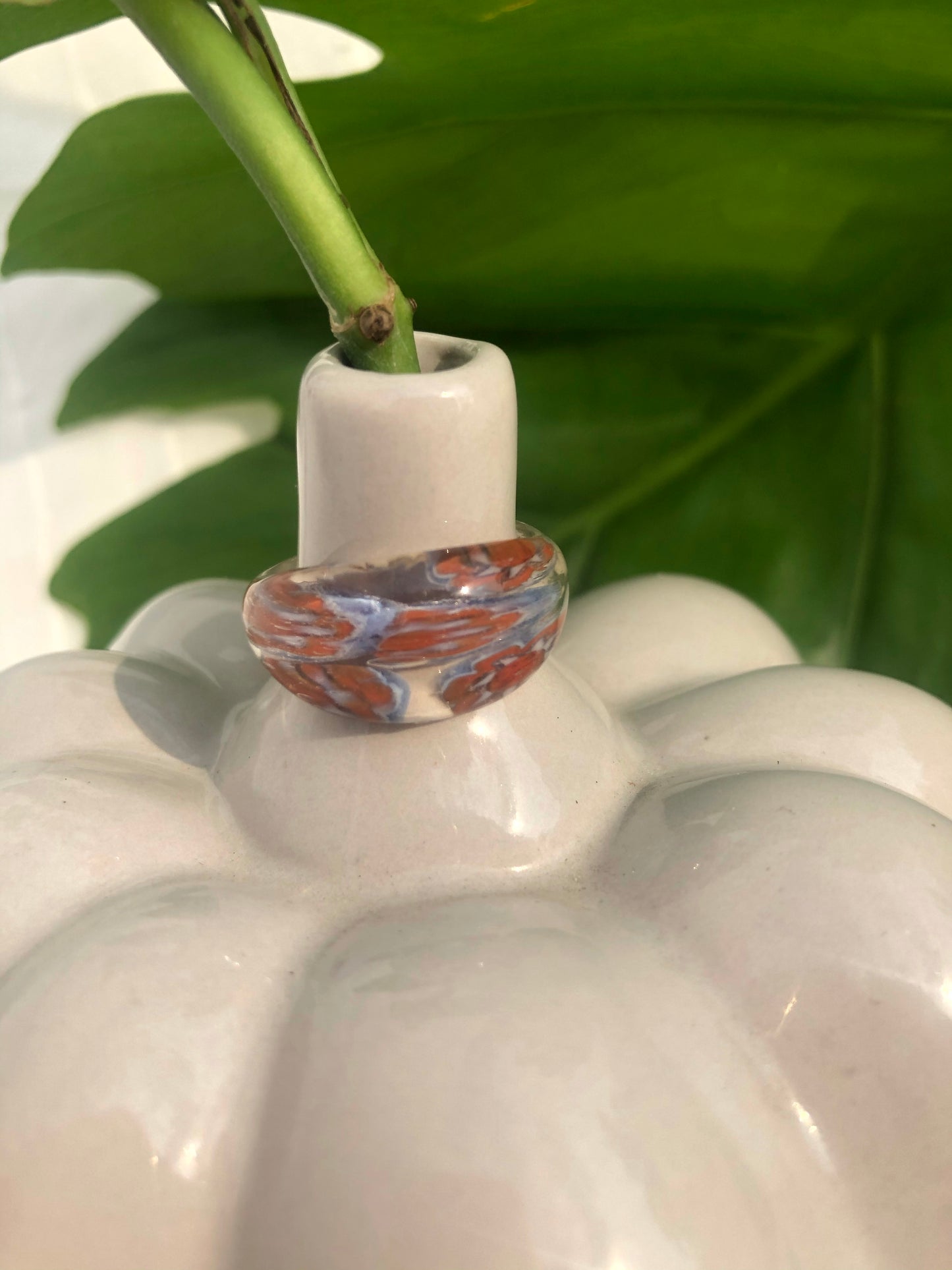 POPPY GLASS RING